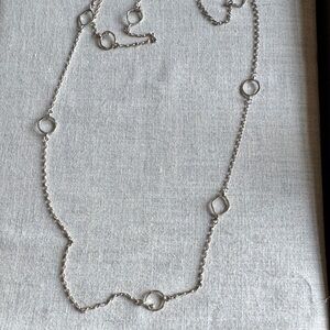 Silpada Silver Necklace with Open Circle Accents